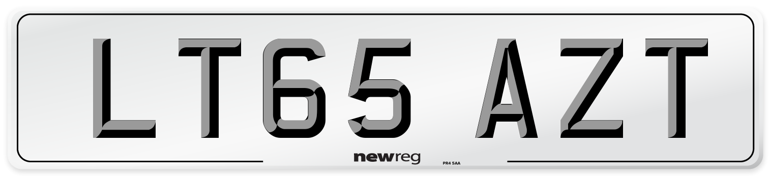 LT65 AZT Number Plate from New Reg